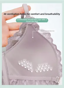 Detalle de copa transpirable ultra fina de 0,3cm con encaje y micro-poros