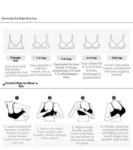 Guida alle coppe del reggiseno e istruzioni passo dopo passo per indossarlo correttamente