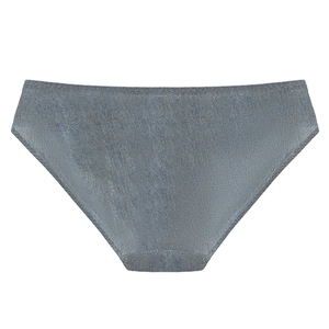 Low waist grey-blue denim texture panties for women with seamless laser-cut edges