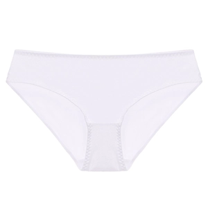 Comfortable low-rise white cotton panties for women with breathable and push-up effect