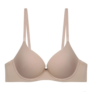 Soutien-Gorge Sexy Sans Couture Pour Femmes Bonnet Moulé Mince Lisse Réducteur Armature Souple Maintien Latéral Lingerie Unie