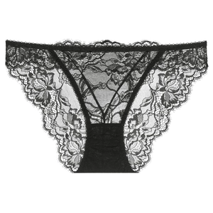 Culottes en Dentelle Française Sexy pour Femmes Taille Basse Motif Floral Ultra-Mince Entrejambe en Coton Respirant