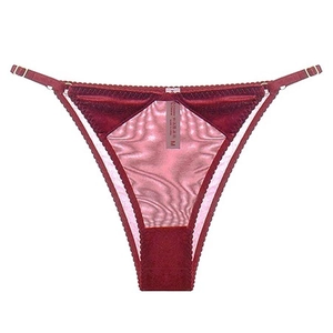 Perizoma Sexy da Donna in Samt e Rete Con Spalline Regolabili Vita Bassa T-Back Traspirante Cavallo in Cotone Biancheria