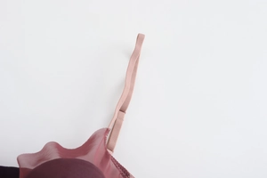 Detail of adjustable straps and mesh stitching on this French style deep V bra