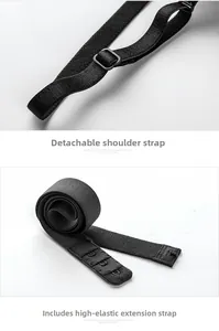 Detail of adjustable black elastic bra straps and extension band with durable metal hooks