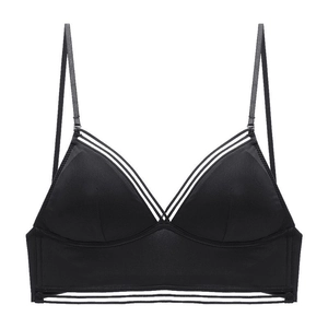 Reggiseno Senza Schiena Stile Francese Scollo a V Profondo Donna Sexy a Forma di U Schiena Bassa Wireless Bralette Comodo Senza Cuciture Intimo Coppa a Triangolo