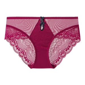 Women's Sexy Lace Briefs Low Waist Floral Embroidery Patchwork Panties With Cotton Crotch Breathable Hip Lift Underwear