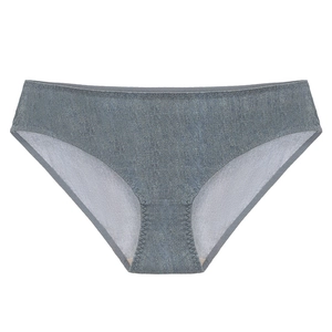 Mutandine da Donna Sexy a Vita Bassa Traspiranti con Tassello in Cotone Sollevamento Fianchi Slip Stampa Denim Glitter Senza Cuciture Intimo a Triangolo