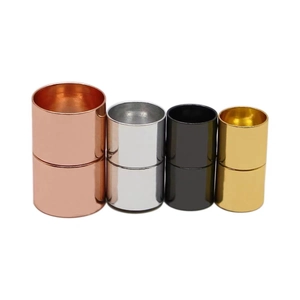 Magnetic clasps for DIY jewelry in gold, silver, black, and rose gold finishes