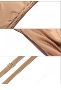 Detail of French thin bra showing delicate stitching and adjustable elastic straps