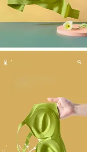 Detailed view of sage green seamless bra with soft support and fixed padding cups