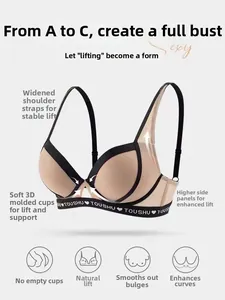 Détail de la structure push-up avec larges bretelles et maintien latéral du soutien-gorge