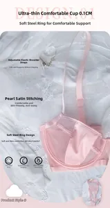 Close-up of pink lace lingerie showing ultra-thin 0.1cm cups and satin texture detail
