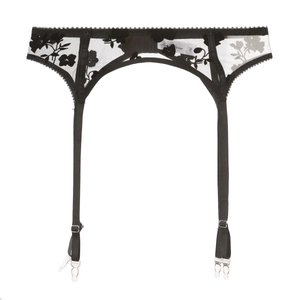French Sexy Ultra-Thin Embroidered Lace Garter Belt Transparent Mesh Floral Suspender For Stockings Women Lingerie Accessory