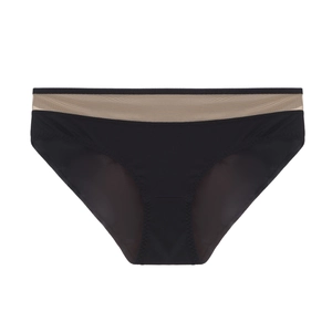 Damen Slip Mit Niedriger Taille Atmungsaktive Mesh-Einsätze Nahtlose Optik Briefs Sexy Komfortable Nylon Unterwäsche Mit Baumwollzwickel