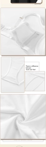Close-up of white lace bra straps and breathable fabric detail with adjustable sliders