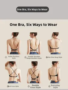 Guide détaillé présentant six styles de bretelles dorsales pour cet ensemble de lingerie sexy