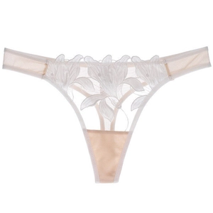Sexy Style Français Femmes Broderie Dentelle G-String Respirant Mesh Patchwork Taille Basse String Applique Florale Lingerie