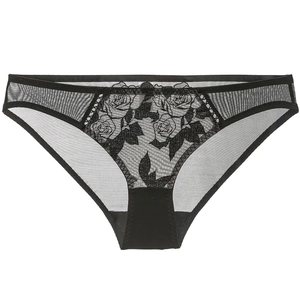 French Sexy Low Waist Lace Panties For Women Ultra Thin Floral Embroidery Mesh Briefs Breathable Cotton Crotch Lingerie