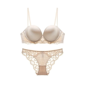 Women's Sexy Lace Lingerie Set Seamless Push Up Bra and Panty Set Smooth Soft Wire Underwear Elegant Lingerie For Women