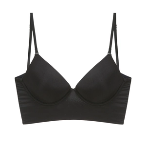 French Style Women's Seamless Low Back Bra Soft Underwire Sexy Lingerie U-Shape Backless Nylon Spandex Everyday Bra