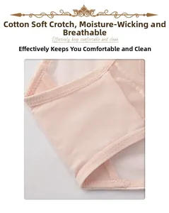 Close-up of breathable honeycomb cotton gusset on soft lace embroidered pink panties