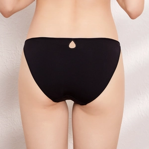 Women's seamless low-waist briefs with a unique teardrop cutout design on the back