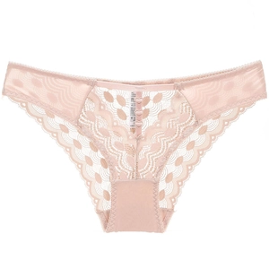 Culottes en Dentelle Sexy Françaises pour Femmes Ultra-Minces Respirantes Entrejambe en Coton Slips Taille Basse Coeur