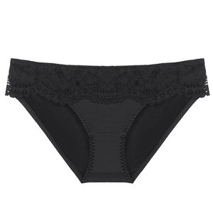 Damen Französischer Stil Blumen Bestickte Spitze Unterwäsche Ultradünn Baumwolle Schritt Niedrige Taille Sexy Slips Hüftstraffung