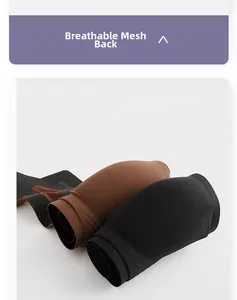 Detail of breathable mesh back wings on strapless bras in black and brown colors