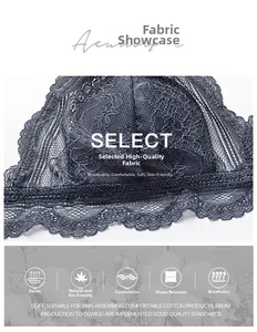 Detailed macro view of dark grey lace fabric with floral patterns and eyelash trim edge