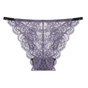 Women Sexy Lace Panties Sheer Floral Low Waist Underwear Adjustable Straps Bow Decor Plus Size Lingerie Soft Briefs