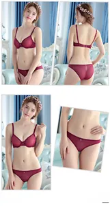 Detailed views of sheer burgundy mesh lingerie set featuring soft bra and lace panties