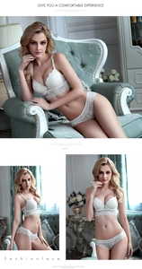 Detail of white lace lingerie set featuring bow accents and elegant sheer mesh texture