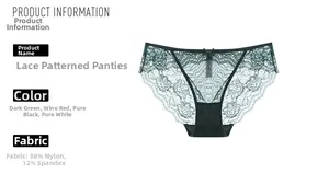 Vue détaillée de la culotte en dentelle florale avec nœud et maille transparente