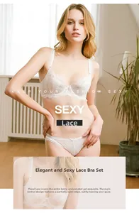 Détail d'un ensemble de lingerie en dentelle de cils blanche avec broderies fines