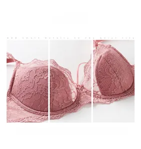 Détails de la dentelle rose délicate et de la broderie florale complexe sur les bonnets