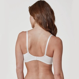 Reggiseno francese in pizzo ciglia bianco con design a doppia spallina posteriore