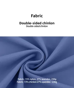 Detail of soft navy blue brushed fabric with 73% chinlon and 27% spandex high elasticity
