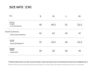 Size chart for slim fit yoga jacket showing S to XL measurements in centimeters