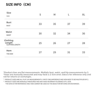 Detaillierte Größentabelle für Sport-BH mit Maßen für Brust und Taille von S bis XL