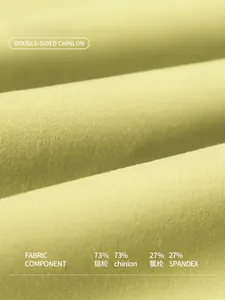 Nude-feeling yoga jacket in light yellow-green, 73% chinlon and 27% spandex fabric