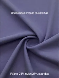 Purple yoga bodysuit in double-sided brushed fabric made of 75% Nylon and 25% Spandex