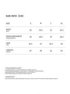 Guide des tailles pour haut de yoga slim femme avec mesures de poitrine et longueur