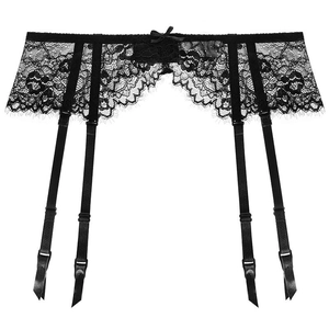 Sexy Women Transparent Lace Garter Belt French Style Ultra Thin Floral Adjustable Suspenders For Stockings Accessories