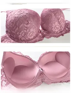 Dettaglio reggiseno push-up in pizzo con imbottitura da 2 cm per un supporto eccellente