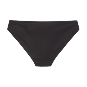 Culotte noire sans couture en satin à taille basse avec tissu respirant pour femmes