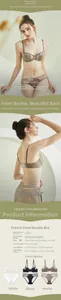 Detailed view of French-style wireless front-closure bra with thin shell-shaped cups