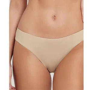 Close-up of nude seamless panties with breathable cotton lining and soft stretch fit
