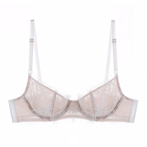 Détails de dentelle de cils fine et bretelles réglables sur ce soutien-gorge français